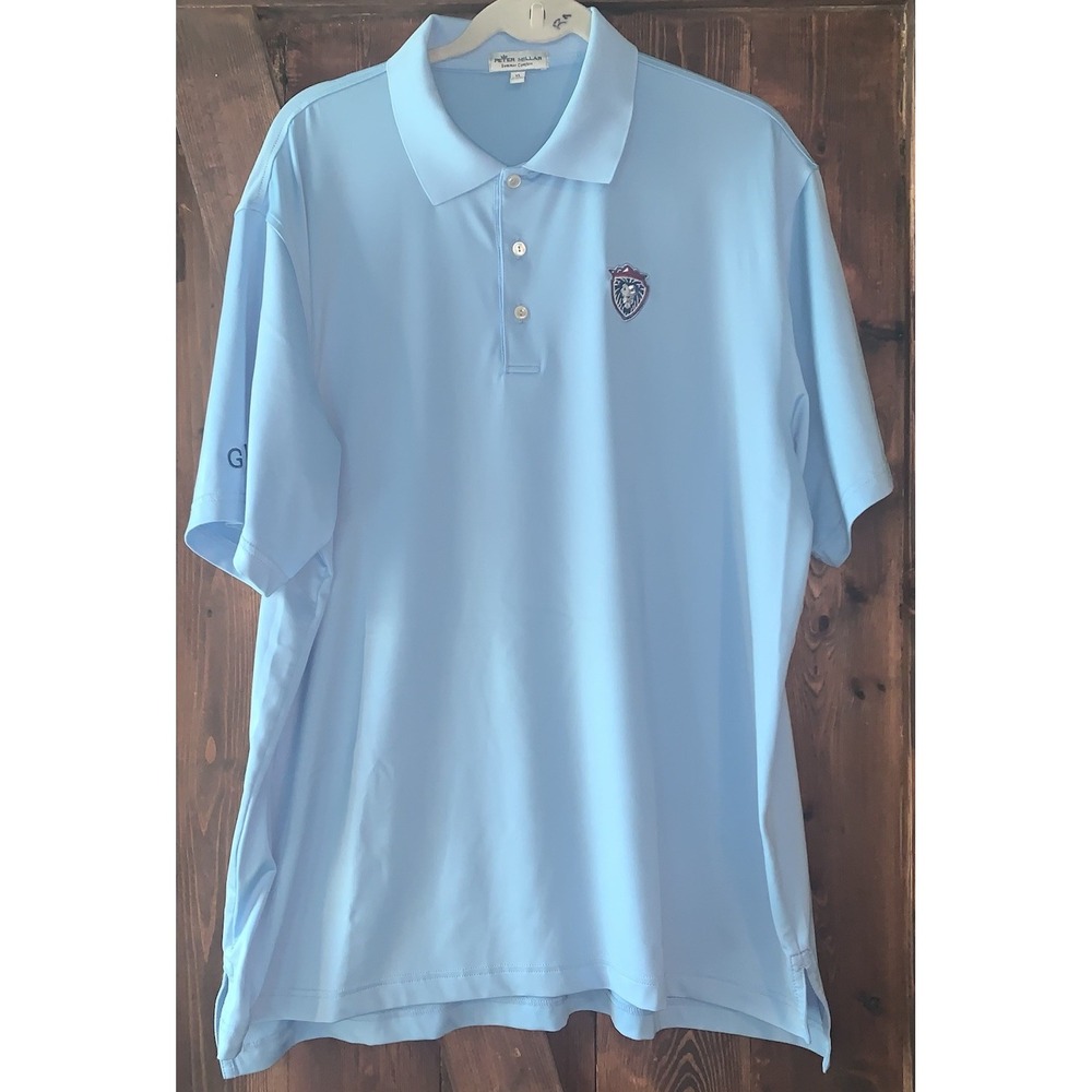 Peter Millar Summer Comfort Light Blue Golf‎ Polo Shirt XL Performance Stretch - Picture 2 of 12